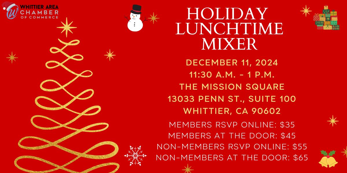 Holiday Lunchtime Mixer 2024 Community Calendar Ad