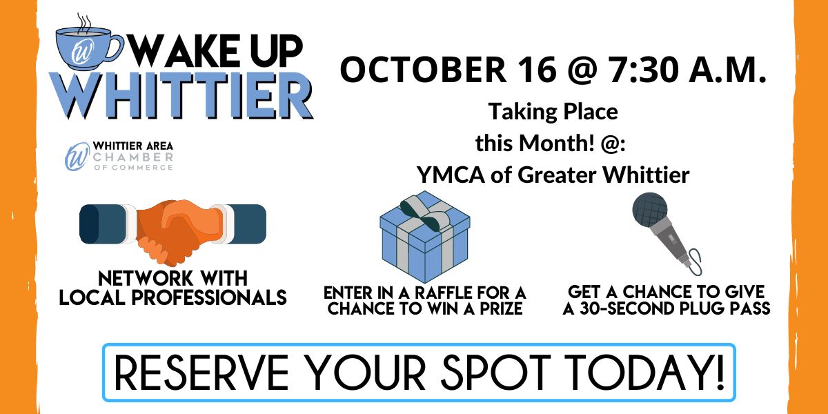 Wake Up Whittier Oct. 2024 Community Calendar Ad